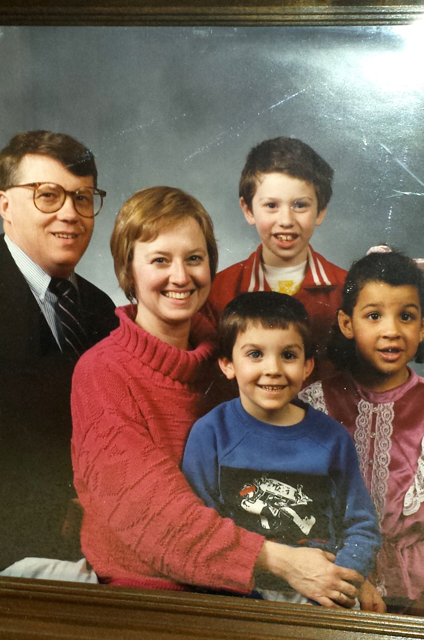 interracial, adoption family, with a biracial girl